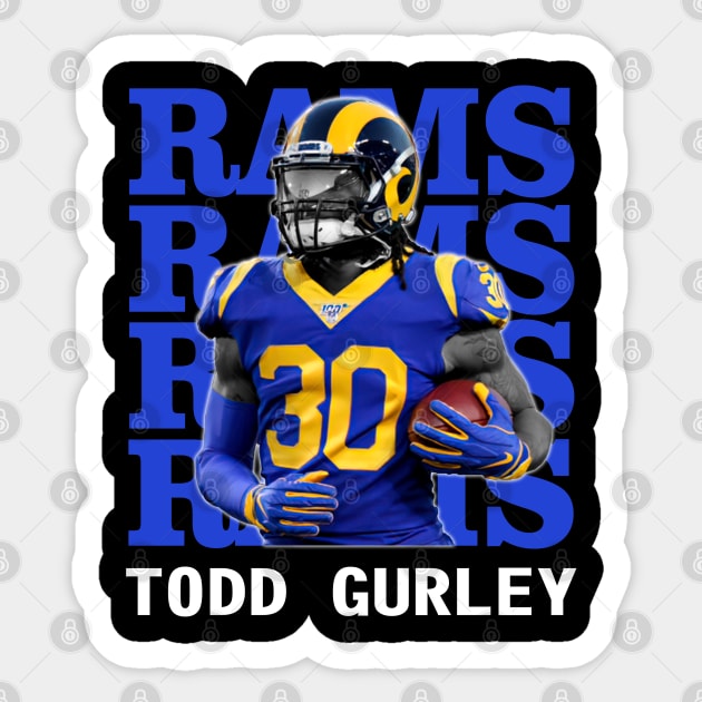 Los Angeles Rams Todd Gurley 30 Sticker by Thejockandnerd